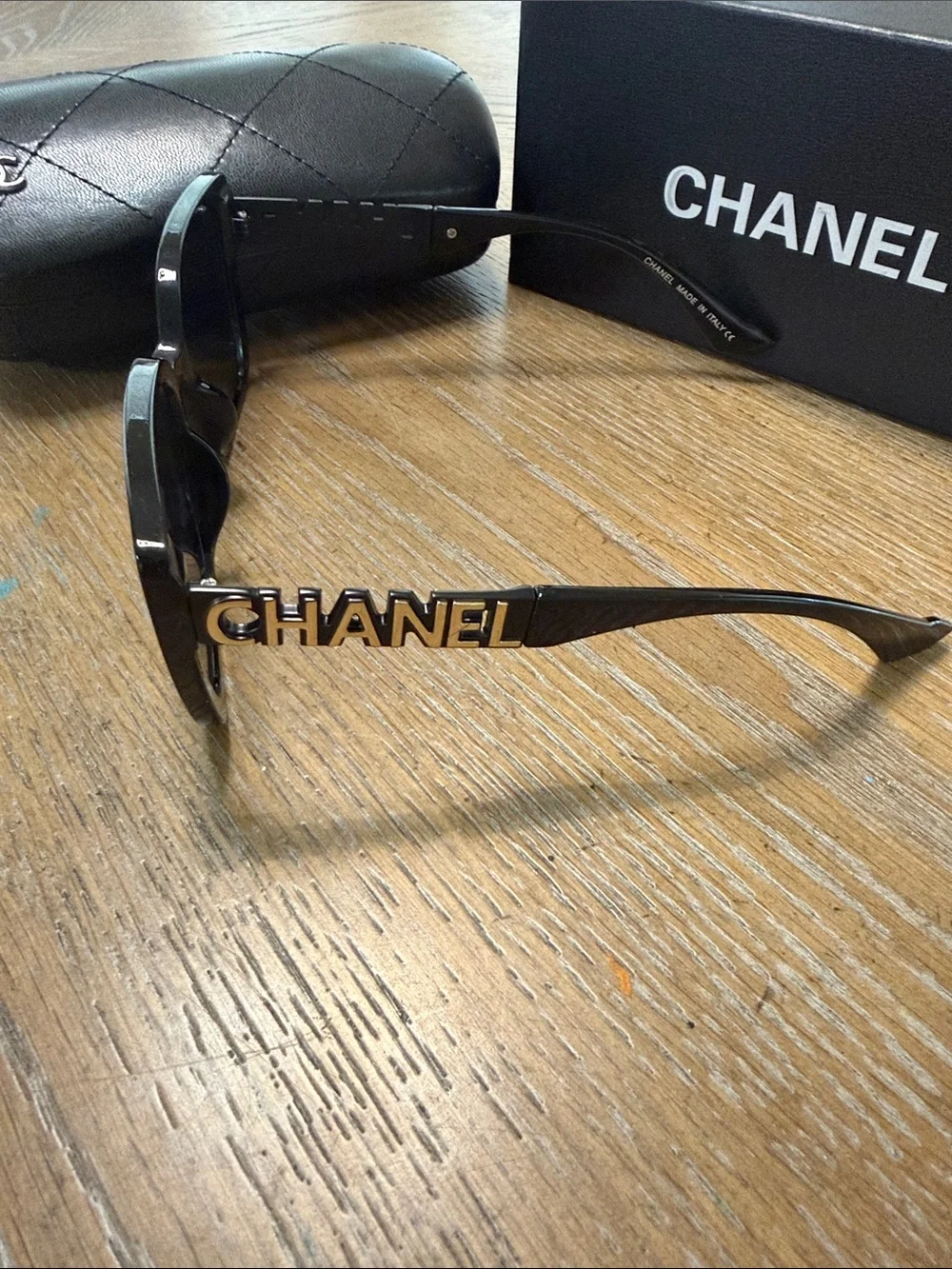 CHANEL Black Oversized Square Women's Sunglasses